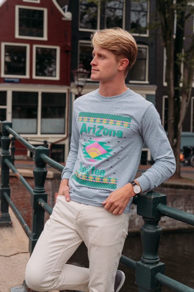 LEMON TEA LONG SLEEVE T-SHIRT GREY