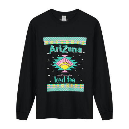 LEMON TEA LONG SLEEVE T-SHIRT BLACK