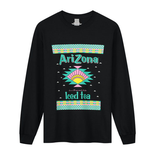 LEMON TEA LONG SLEEVE T-SHIRT BLACK